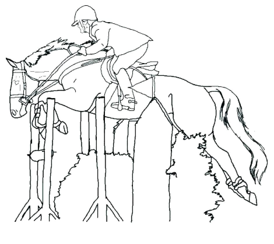 940x836 Horse Riding Coloring Pages Horse And Rider Printable Coloring