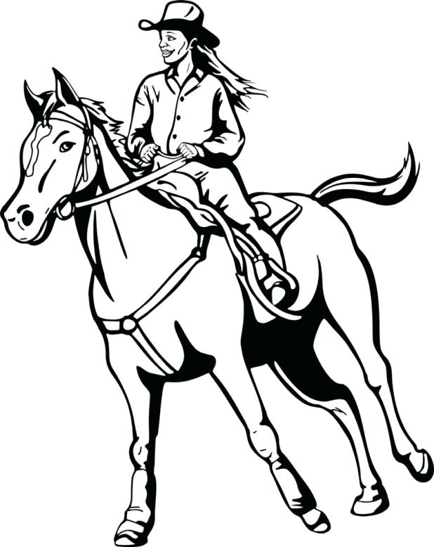 618x778 Horseback Riding Coloring Pages