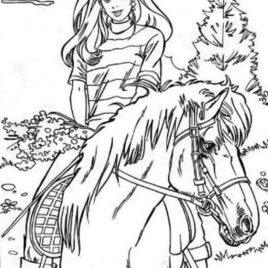 268x268 Coloring Pages Girl Riding Horse Archives