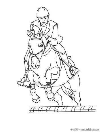 364x470 Equestrian Coloring Pages