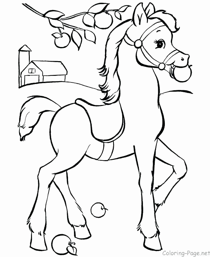 Horse Running Coloring Pages
