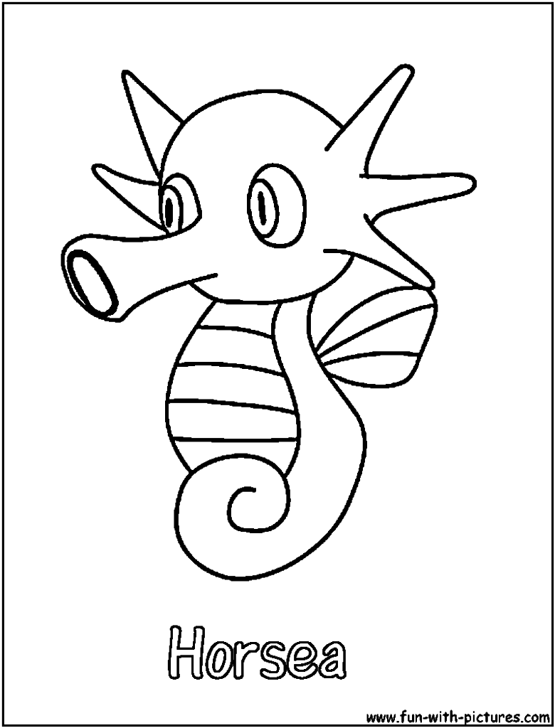 780x1024 Horsea Coloring Page.png Pokemon Horsea Coloring Pages In Animal