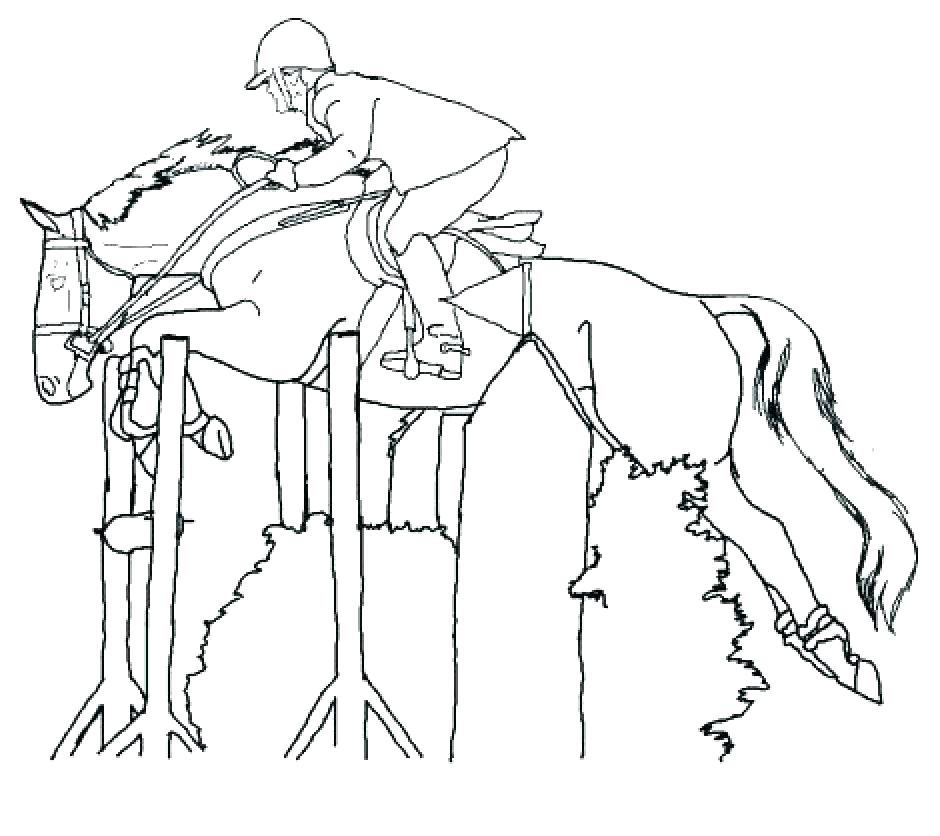 940x836 Horse Rider Coloring Pages Colouring Pages Of Horses Jumping