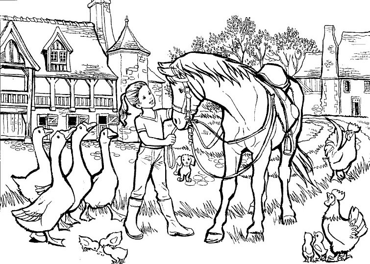755x539 Horse Riding Free Coloring Pages On Art Coloring Pages