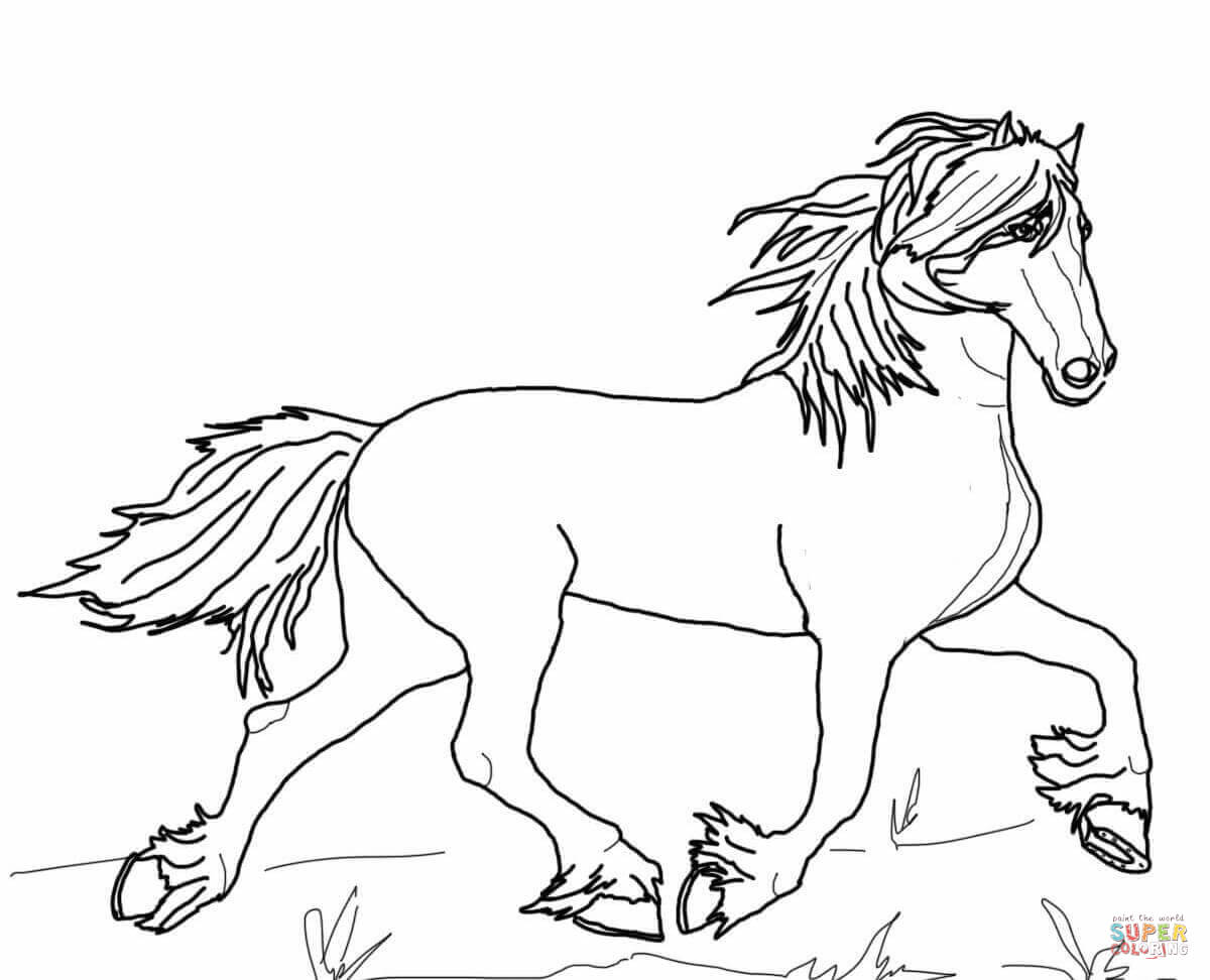 1200x972 Largest Horseback Riding Coloring Pages Friesian Horse Page Free