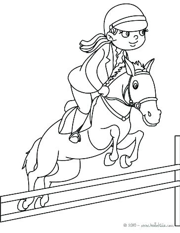 364x470 Boy Riding Horse Coloring Pages Colouring Page 0