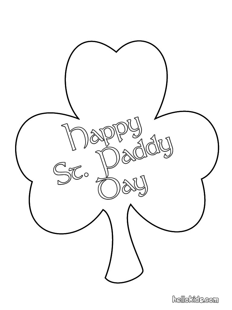 768x1024 Lucky Horseshoe Coloring Pages