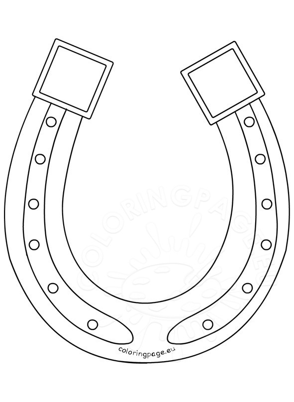 591x808 Printable Saint Patrick's Day Horseshoe Coloring Page