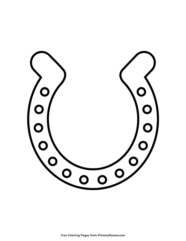 600x776 St. Patrick's Day Coloring Pages Ebook Lucky Horseshoe Lucky