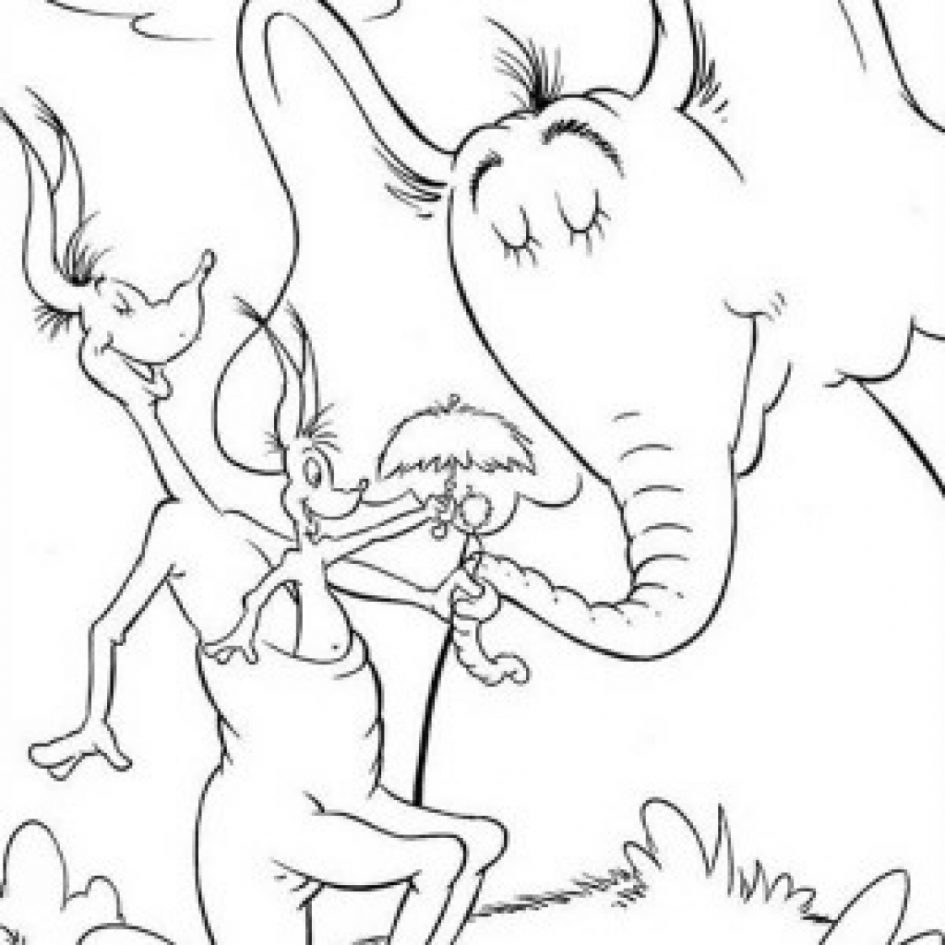 945x945 Enormous Horton Hears A Who Coloring Page With Wallpaper Android