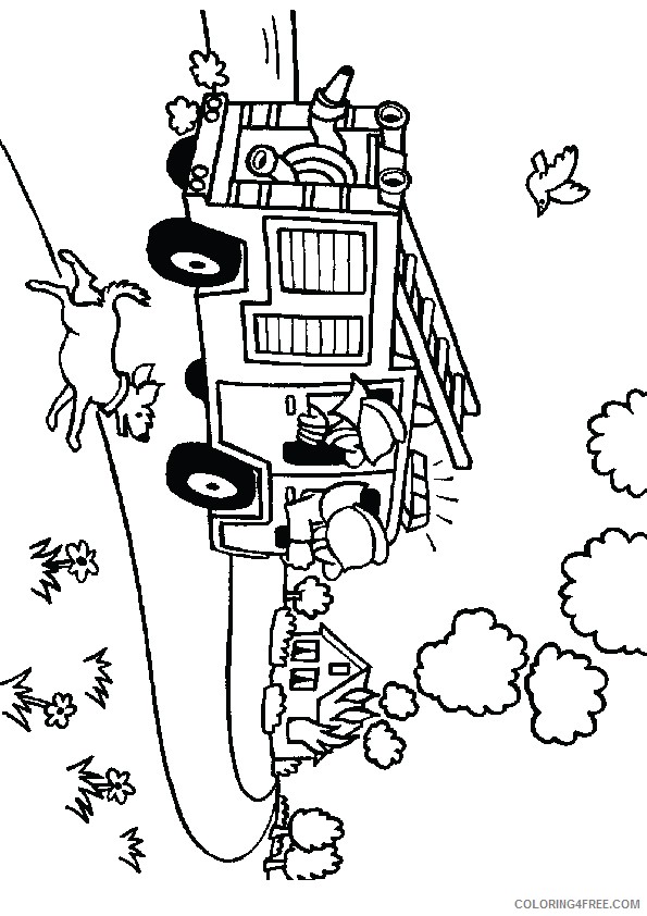 595x842 Firefighter Coloring Pages Hose Spraying Coloring4free