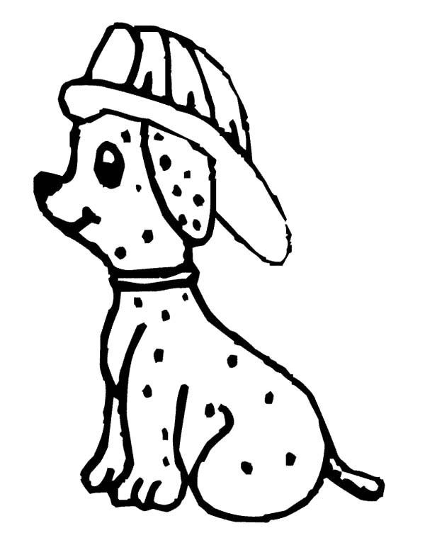 600x776 Fire Dog Holding Fire Hose Coloring Pages Kids Play Color Fire Dog
