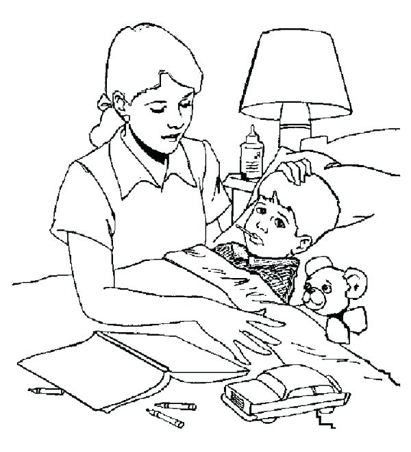 600x660 Hospital Coloring Pages Coloring Page Hospital Buildings