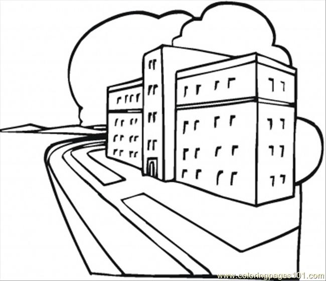 650x560 New Hospital Coloring Page