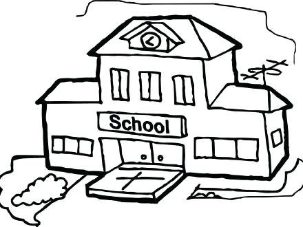 440x330 School Building Coloring Pages Architectcluding Measurements