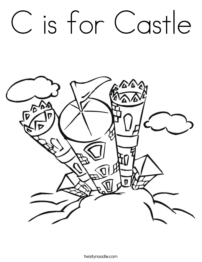 685x886 C Is For Castle Coloring Page