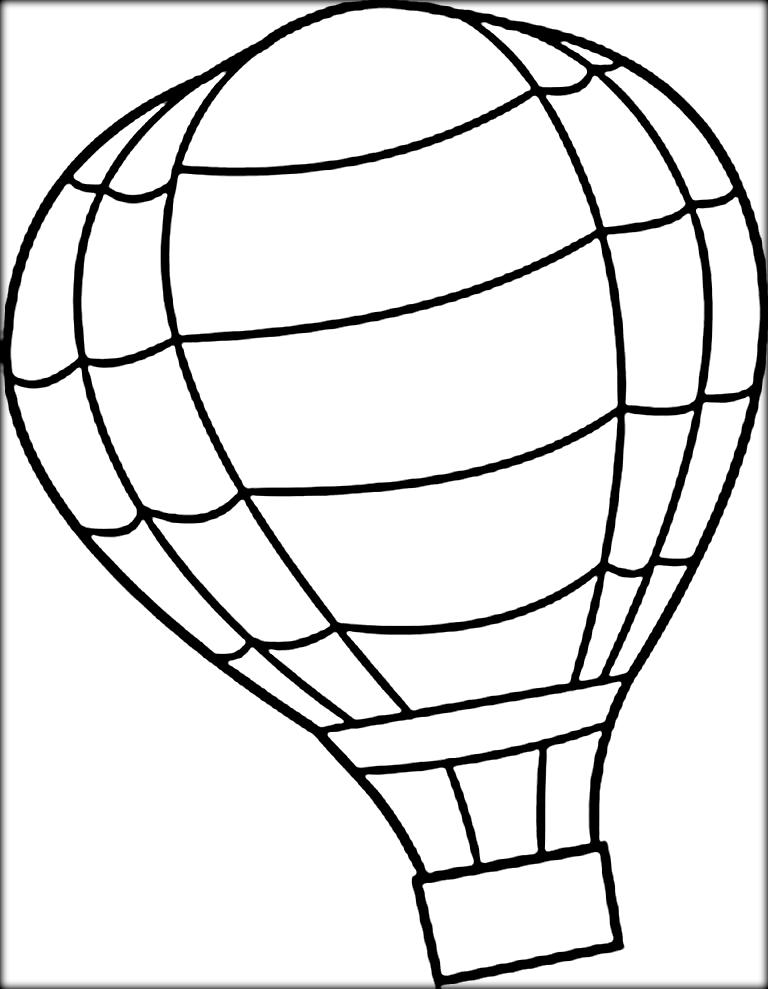 768x989 Hot Air Balloon Coloring Pages Free Printable Bltidm Hot Air