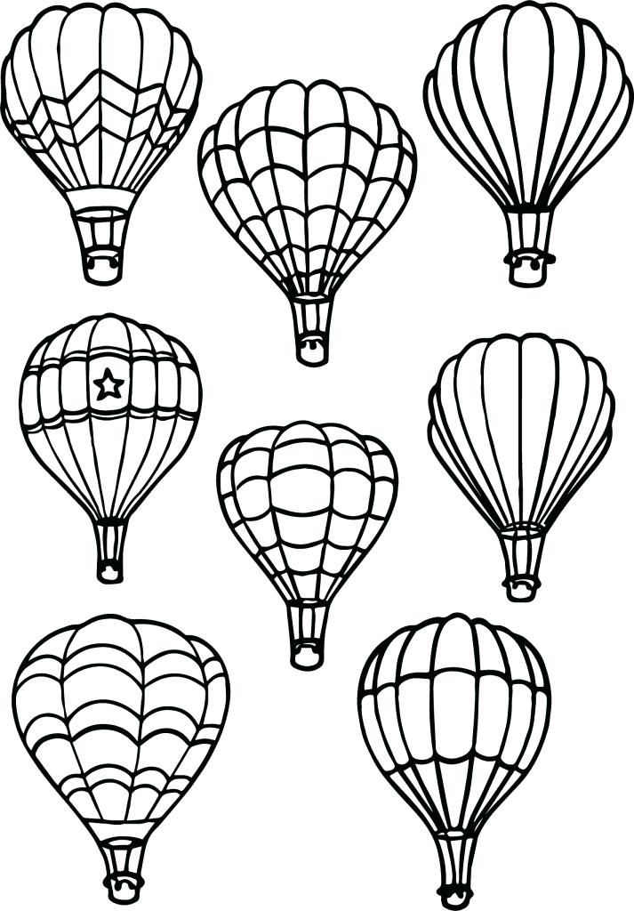 713x1024 Hot Air Balloon Writing Template Printable Kids Coloring Balloon