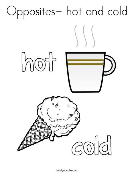 468x605 Twisty Noodle Coloring Pages Opposites Hot And Cold Coloring Page