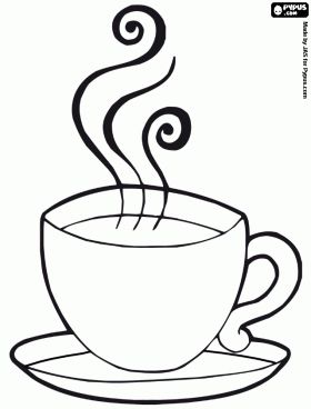 Hot Chocolate Coloring Page