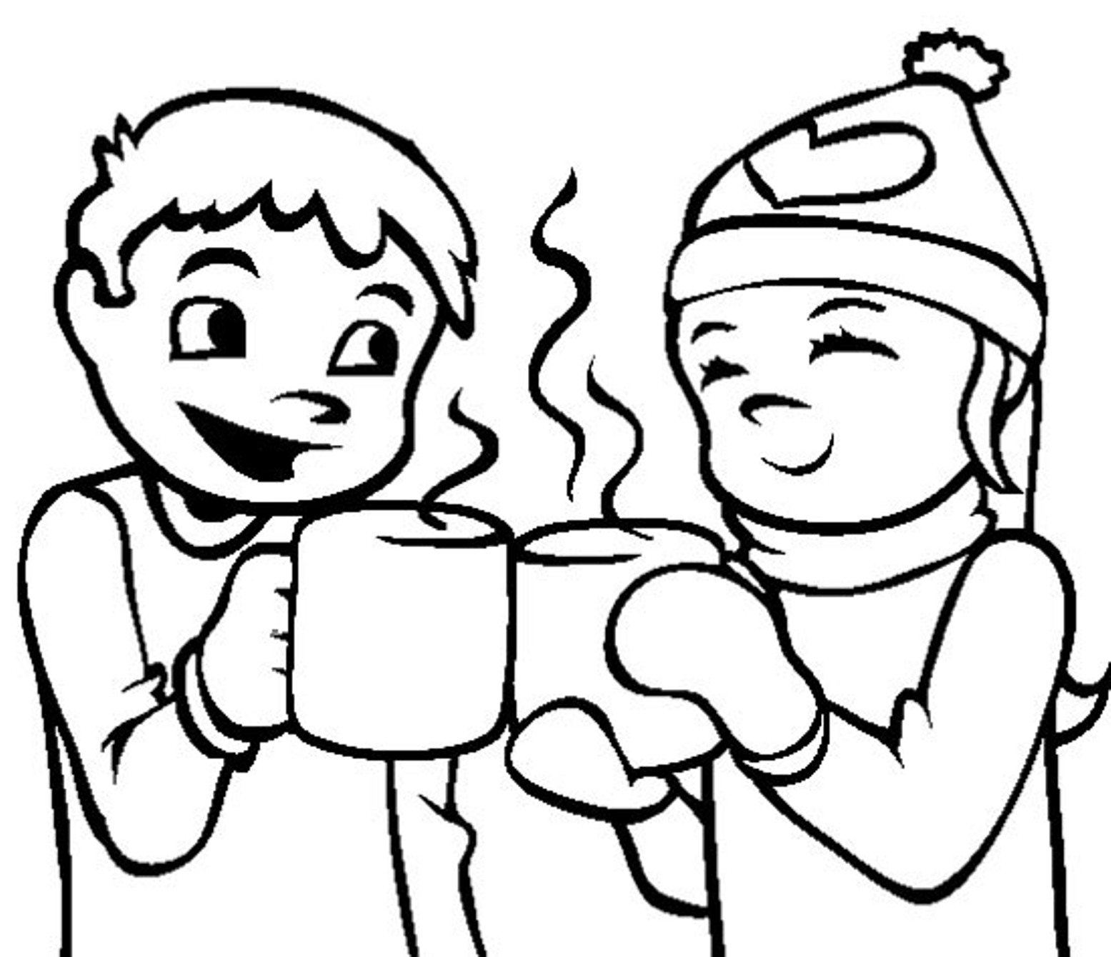 1555x1340 Coloring Pages Winter Hot Chocolate Of Mesmerizing Page