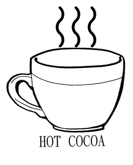 542x672 Drinking Hot Chocolate Cocoa Coloring Page Kids Coloring Pages