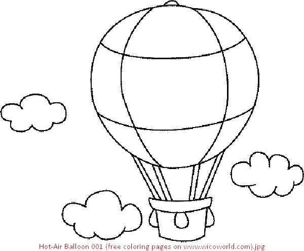 600x496 Balloon Pictures To Color Ing Ing S Hot Air Balloon Coloring Page