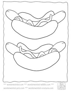 236x305 Hot Dog Coloring Page
