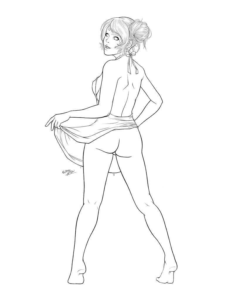 788x1013 Delivered Pin Up Coloring Pages Cool Hot Girl