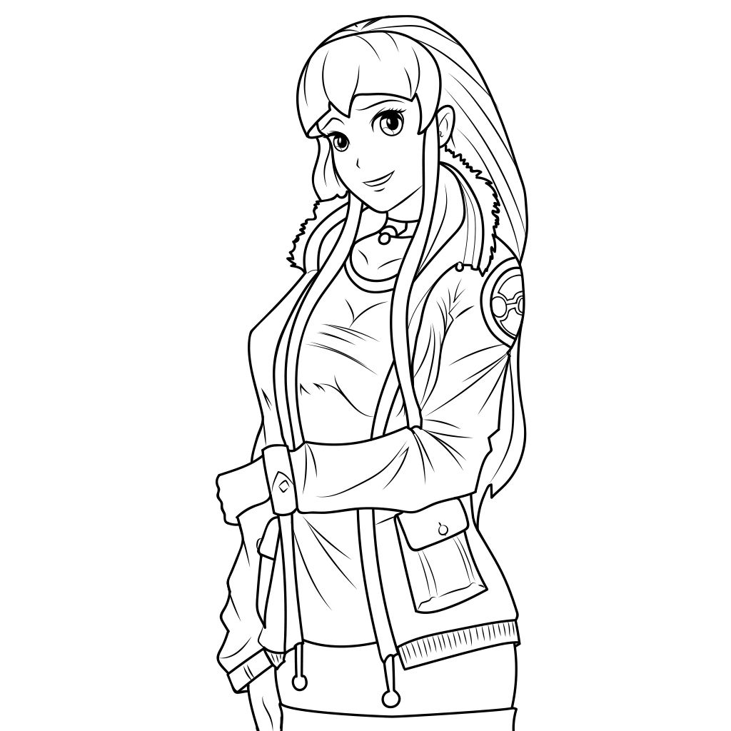 1024x1024 Hot Anime Girls Coloring Pages For Adults For Android And Ios