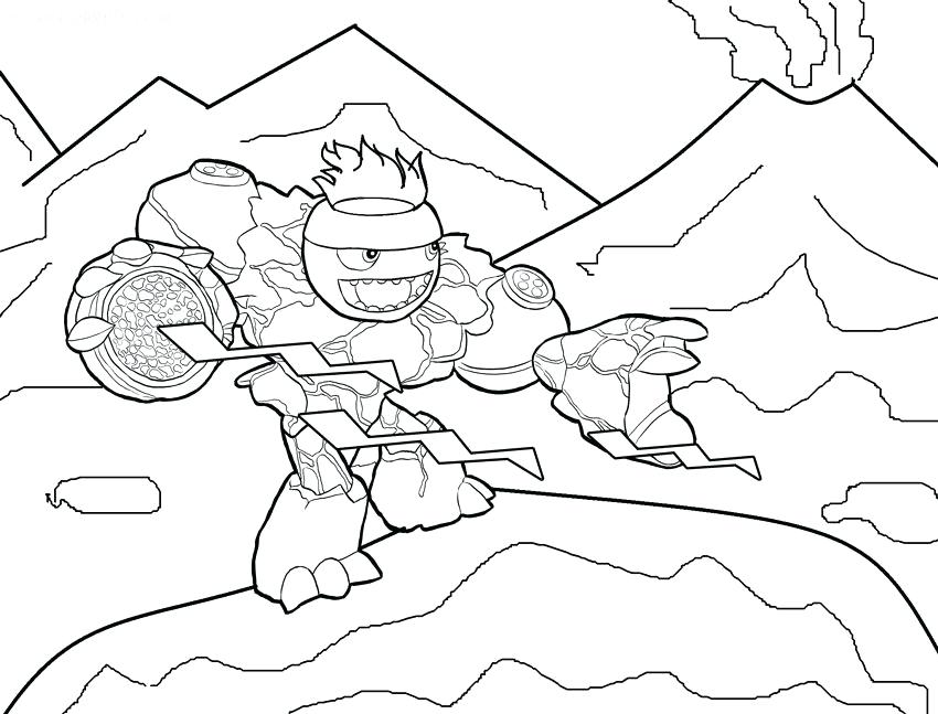 850x647 Skylanders Giants Coloring Pages Crusher Printable Books