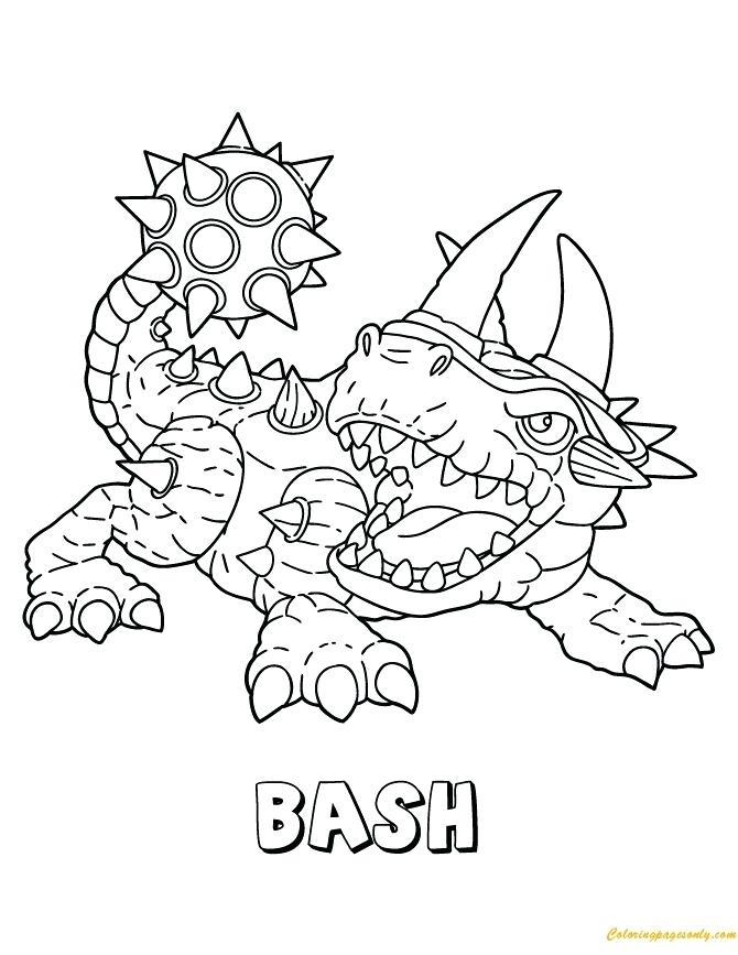 670x867 Skylanders Hot Dog Coloring Pages Printable