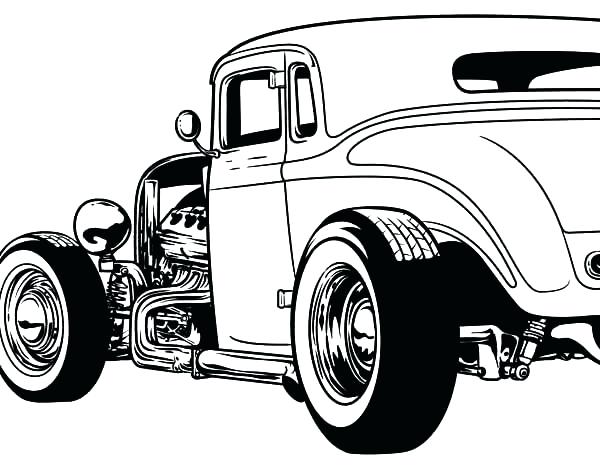 600x476 Hot Rod Truck Coloring Pages Colouring Murs