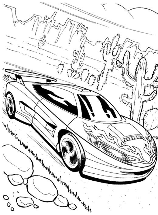 520x709 Good Looking Car Hot Wheels Coloring Page Kids Coloring Pages