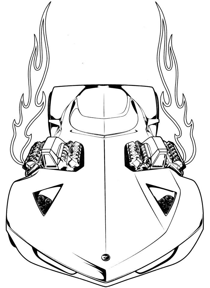 700x962 Hot Wheels Cars With Double Engine Coloring Pages