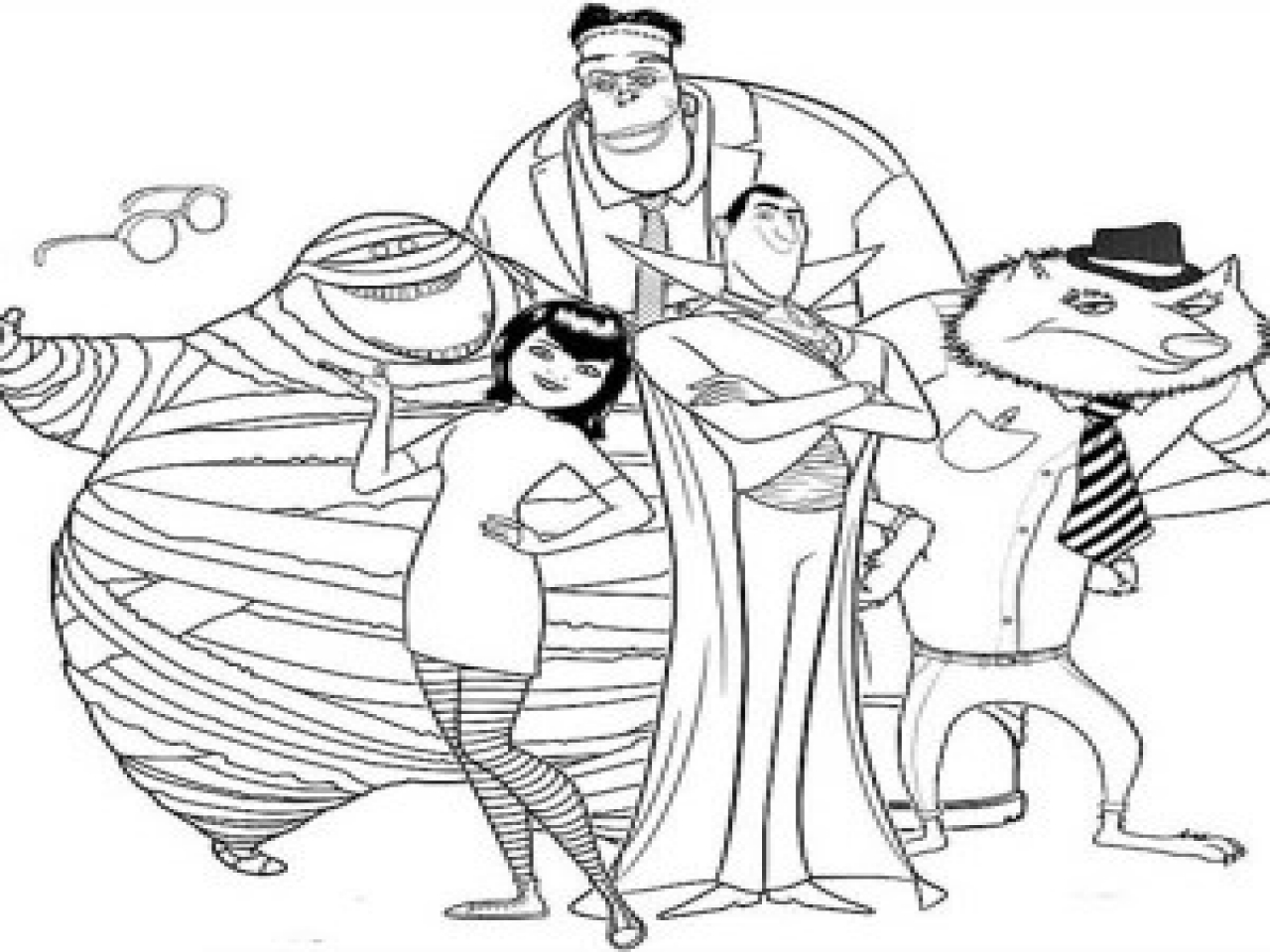 1280x960 Hotel Coloring Pages Transylvania All Famous Characters