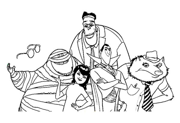 600x411 Hotel Transylvania Coloring Pages