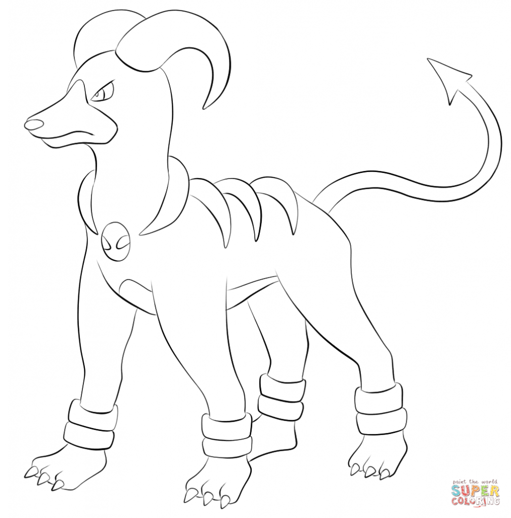 1011x1024 Pokemon Coloring Pages Houndoom