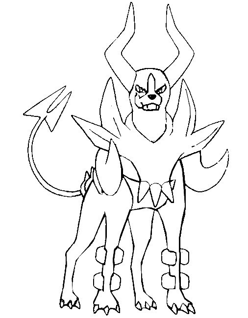 506x650 Coloring Page Mega Evolved Pokemon Mega Houndoom 229 229