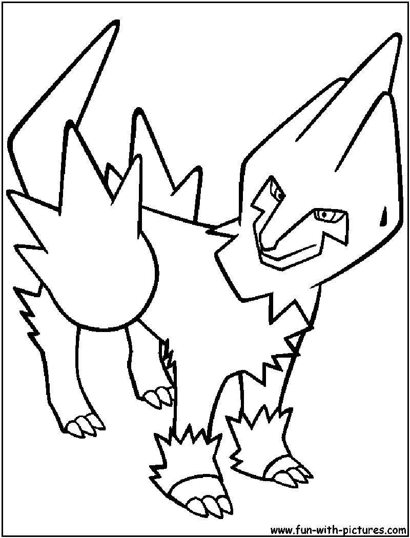 800x1050 Daring Pokemon Coloring Pages Houndoom Manectr