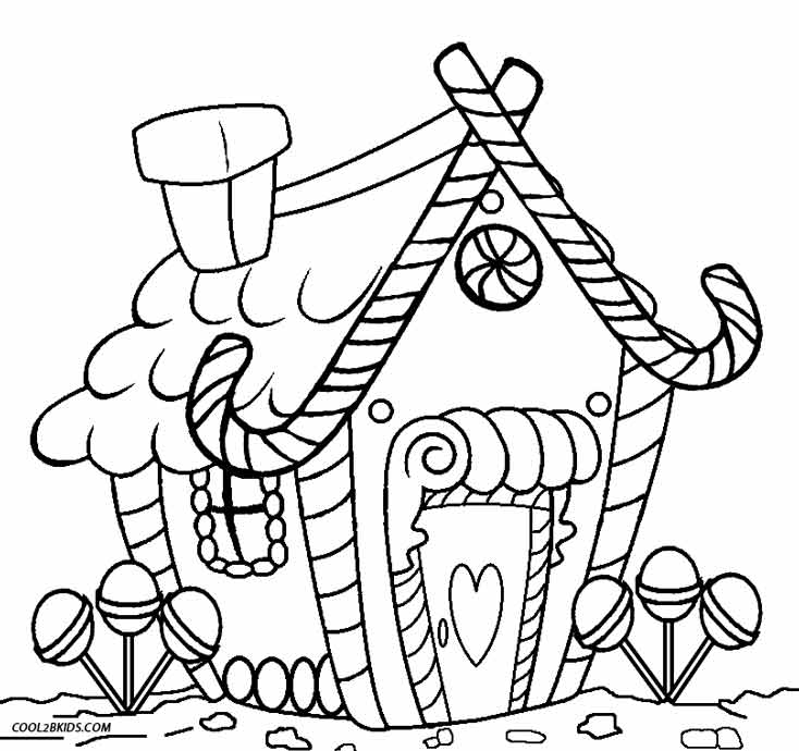 734x690 Free Christmas Coloring Pages Gingerbread House Printable