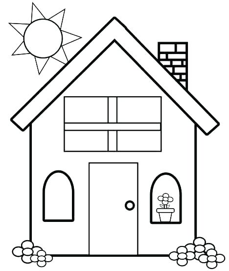468x552 Simple Coloring Pages Simple Coloring Page House Coloring Pages