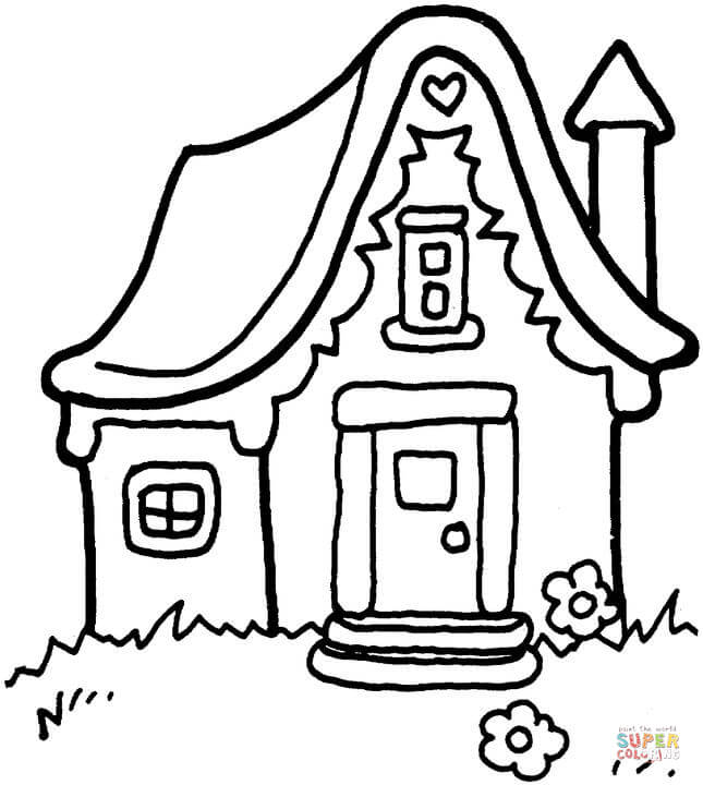 645x720 Opulent Design Ideas House Coloring Pages Printable