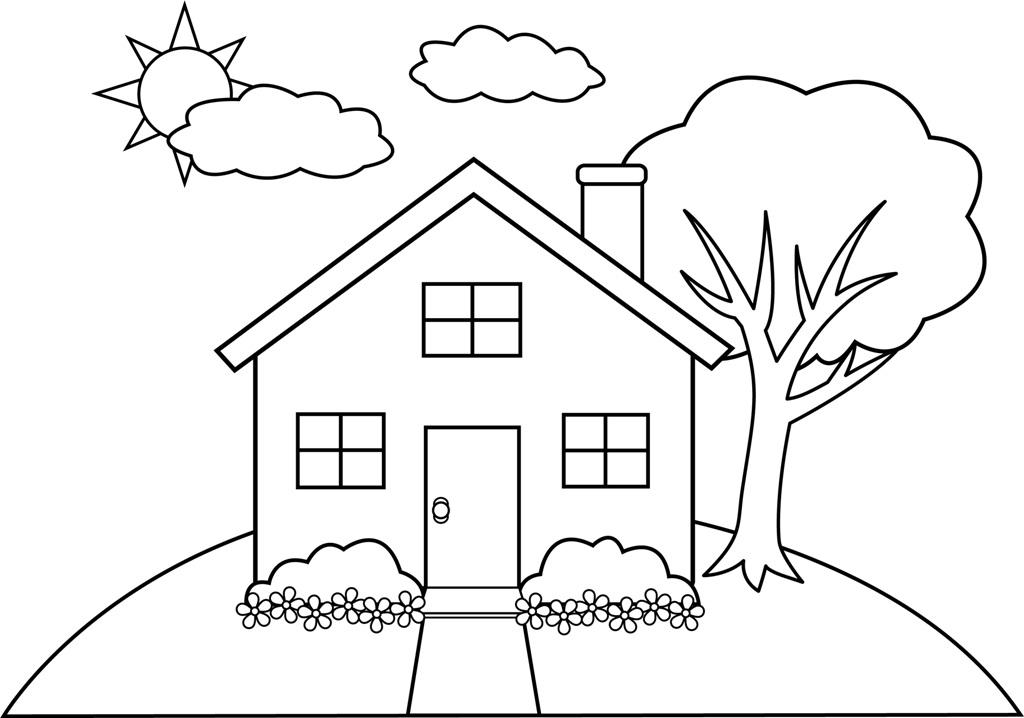 1024x718 House Colouring Pages House Coloring Pages Bestofcoloringcom