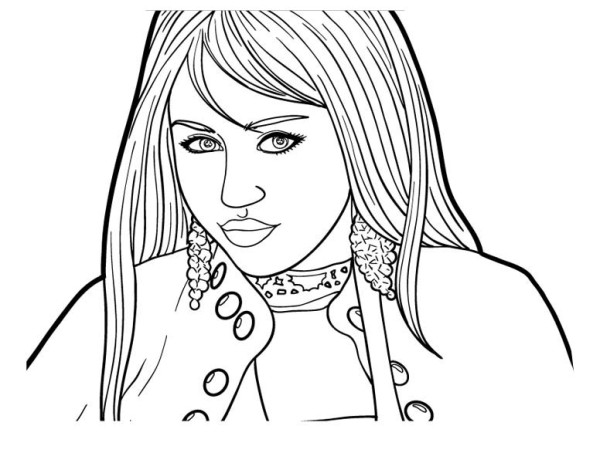 600x463 How To Draw Hannah Montana Coloring Page