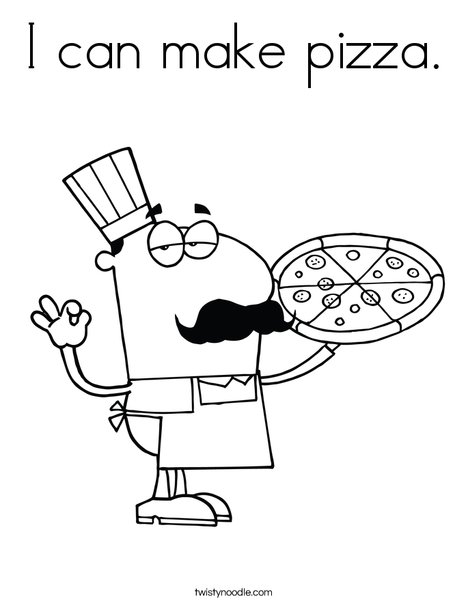 468x605 I Can Make Pizza Coloring Page