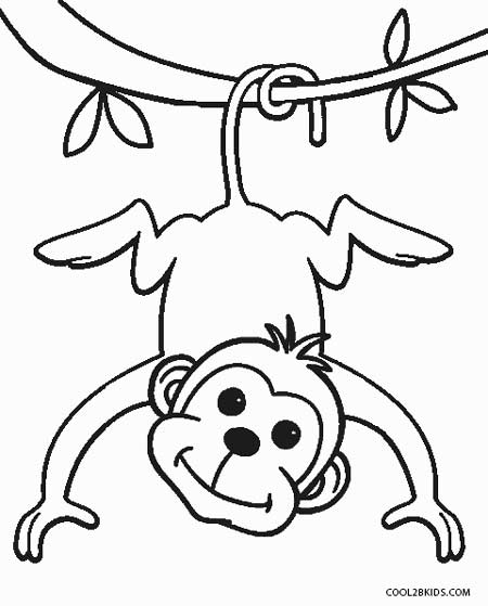 450x559 Free Printable Monkey Coloring Pages For Kids Cool2bkids