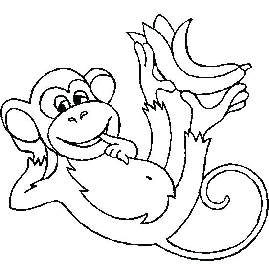 550x550 5 Little Monkeys Coloring Page Howler Monkey Coloring Page Five