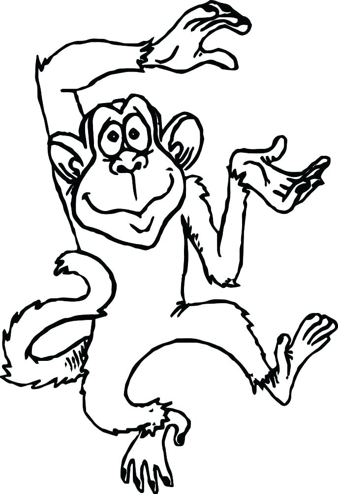 687x1002 Charming Howler Monkey Coloring Page Free Printable Monkey