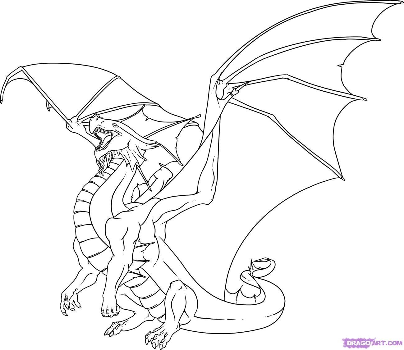 1300x1127 Uncategorized Home Dragon Coloring Page For Adults Id 66157
